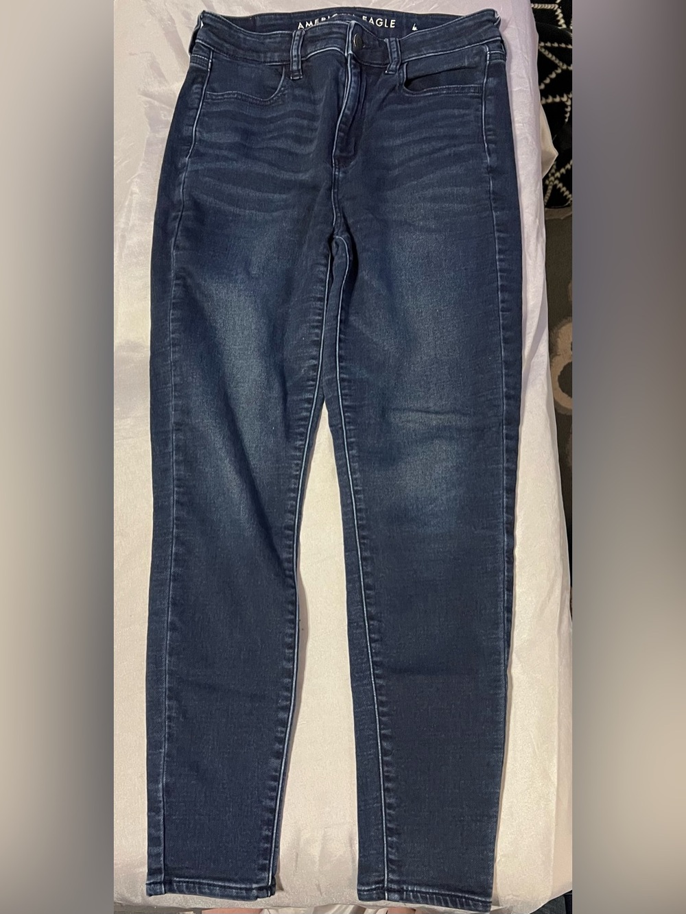 American Eagle Super Hi-Rise Jeggings Size 4 Short Super Stretch Dark Wash